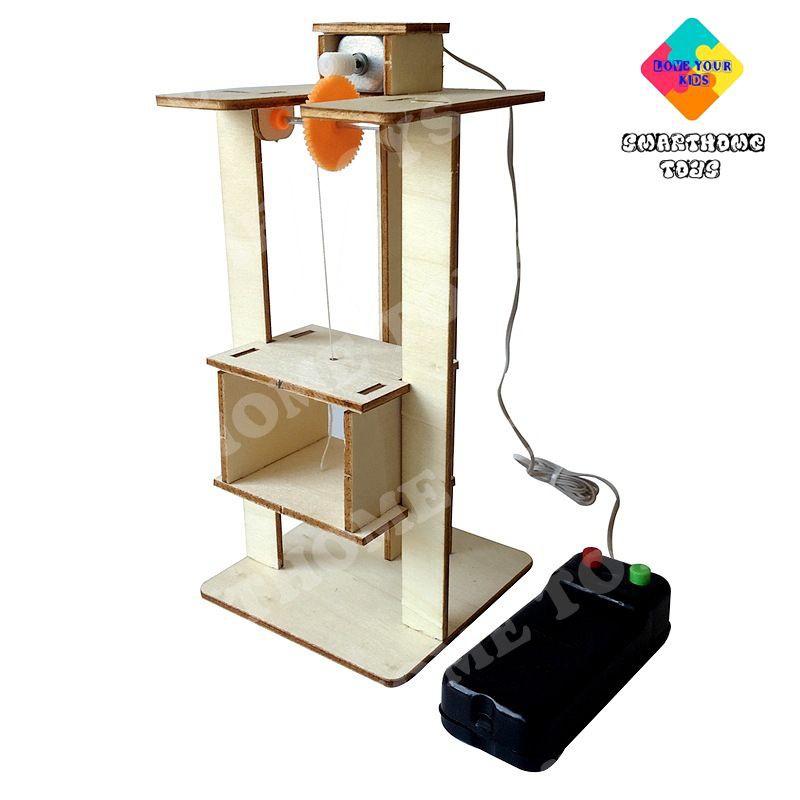 Đồ Chơi Lắp Ráp Cho Bé – Đồ Chơi Gỗ Thông Minh,  Thang Máy Bằng Gỗ Tự Lắp Ráp SmartHome Toys
