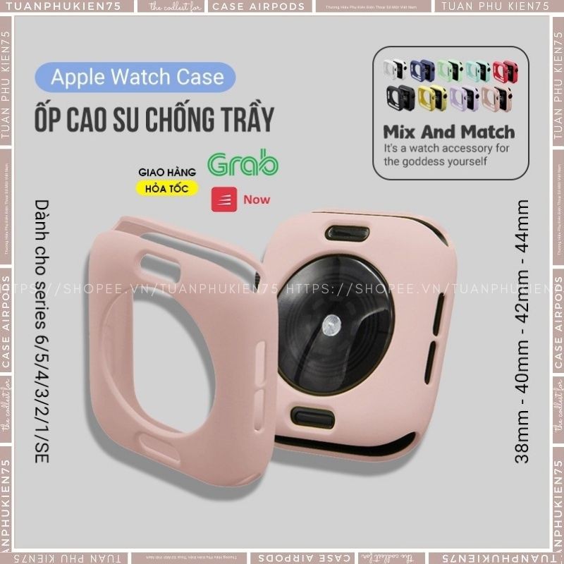 Ốp Apple Watch ❤ Ốp Bảo Vệ Body Đồng Hồ Thông Minh Apple Watch Series 6/5/4/3/2/1 Bằng Silicon ❤ Full Size 38/40/42/44