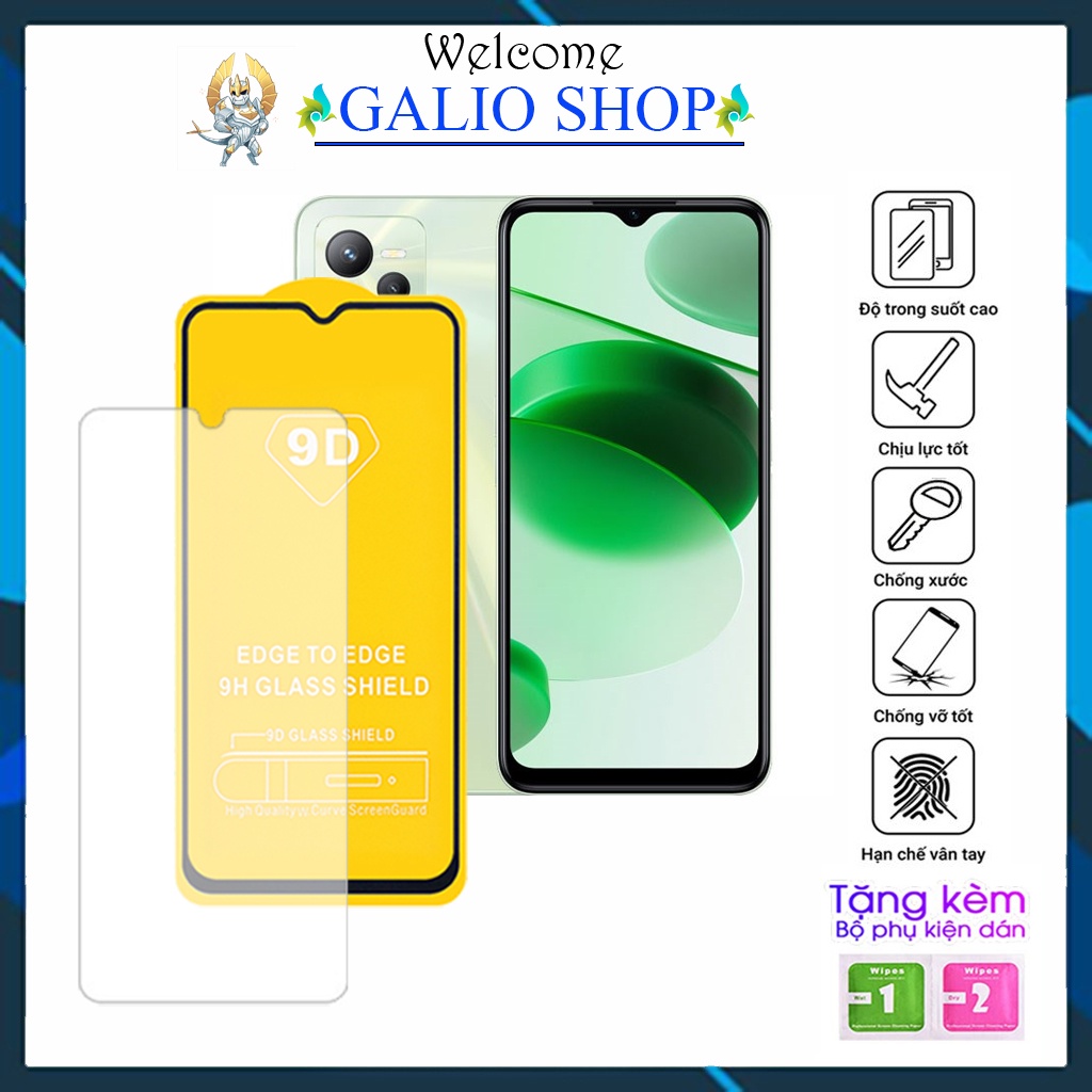 Kính cường lực Realme C35 C3 C3i C1 C21 c21y c20 Full màn cao cấp OG+ chống bám vân tay chống rơi vỡ màn hình