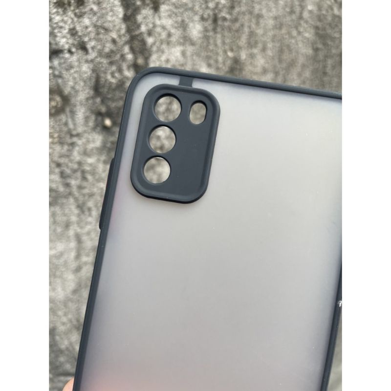Ốp lưng Xiaomi Poco M3 nhám bảo vệ camera chống sốc ,va đập (đen)