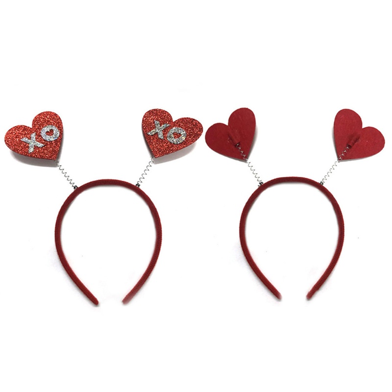 Băng Đô Cài Tóc Hình Trái Tim Mềm Đính Kim Sa Lấp Lánh