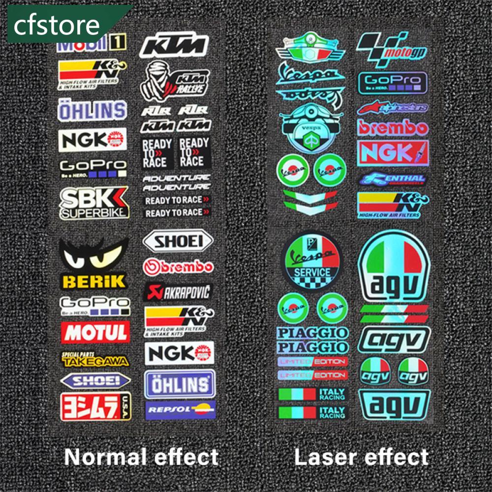 FENDER Miếng Dán Trang Trí Thân Xe Hơi Màu Laser Cầu Vồng Độc Đáo Cho KTM YAMAHA Kawasaki Suzuki Honda B1E8