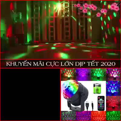 Đèn led xoay 7 màu vũ trường nháy chớp theo nhạc bay phòng sân khấu cảm ứng nhạc - Tặng điều khiển | BigBuy360 - bigbuy360.vn