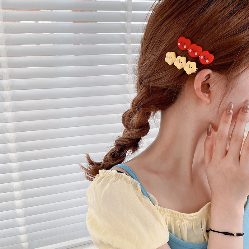 Dễ Thương Kẹp Tóc Hình Ngôi Sao Năm Cánh / Trái Tim Kiểu Hàn Quốc Đơn Giản Xinh