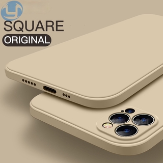Vỏ silicon lỏng hình vuông sang trọng dành cho iPhone 11 12 Pro Max Mini Vỏ mềm chống sốc