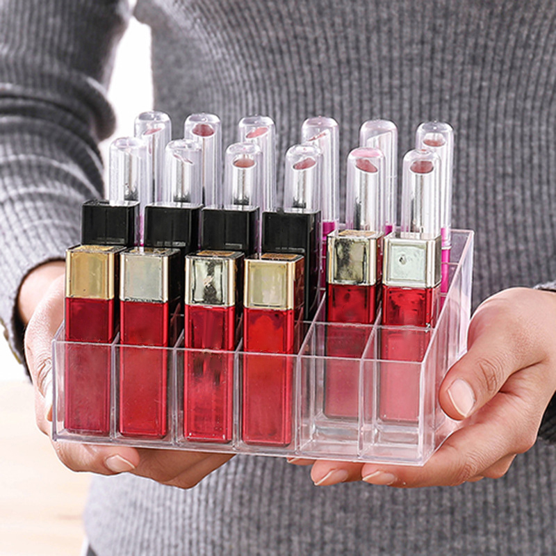 Khay Đựng Mỹ Phẩm Son Môi Trong Suốt Tiện Dụng