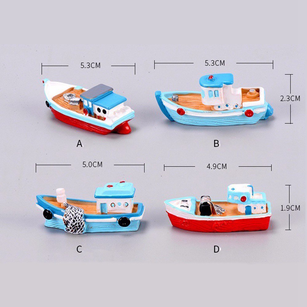 Epoch Đồ trang trí Thuyền Buồm Bằng Nhựa Resin Thủ Công Trang Trí Tiểu Cảnh / Bể Cá / Sân Vườn Diy