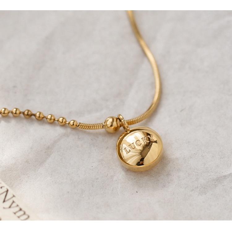 Lắc chân nữ titan bi dây mì lucky O1-403A - CAM KẾT KHÔNG GỈ, KHÔNG BAY MÀU - BẢO HÀNH 12 THÁNG