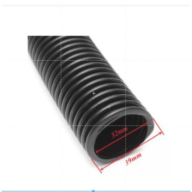 Ống hút bụi gân nhựa 2m cho máy công nghiệp đường kính 32mm - Đầu ống hút cho máy hút bụi