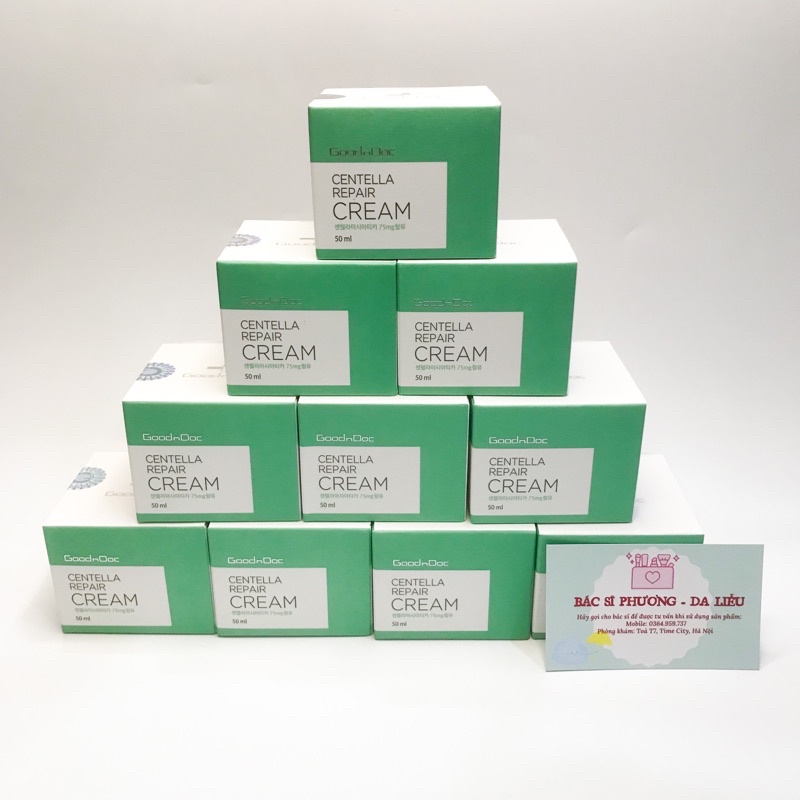 Kem Rau Má Dưỡng Ẩm Phục Hồi Giảm Thâm Nám Trắng Sáng Da Chống Lão Hóa GoodnDoc Centella Repair Cream