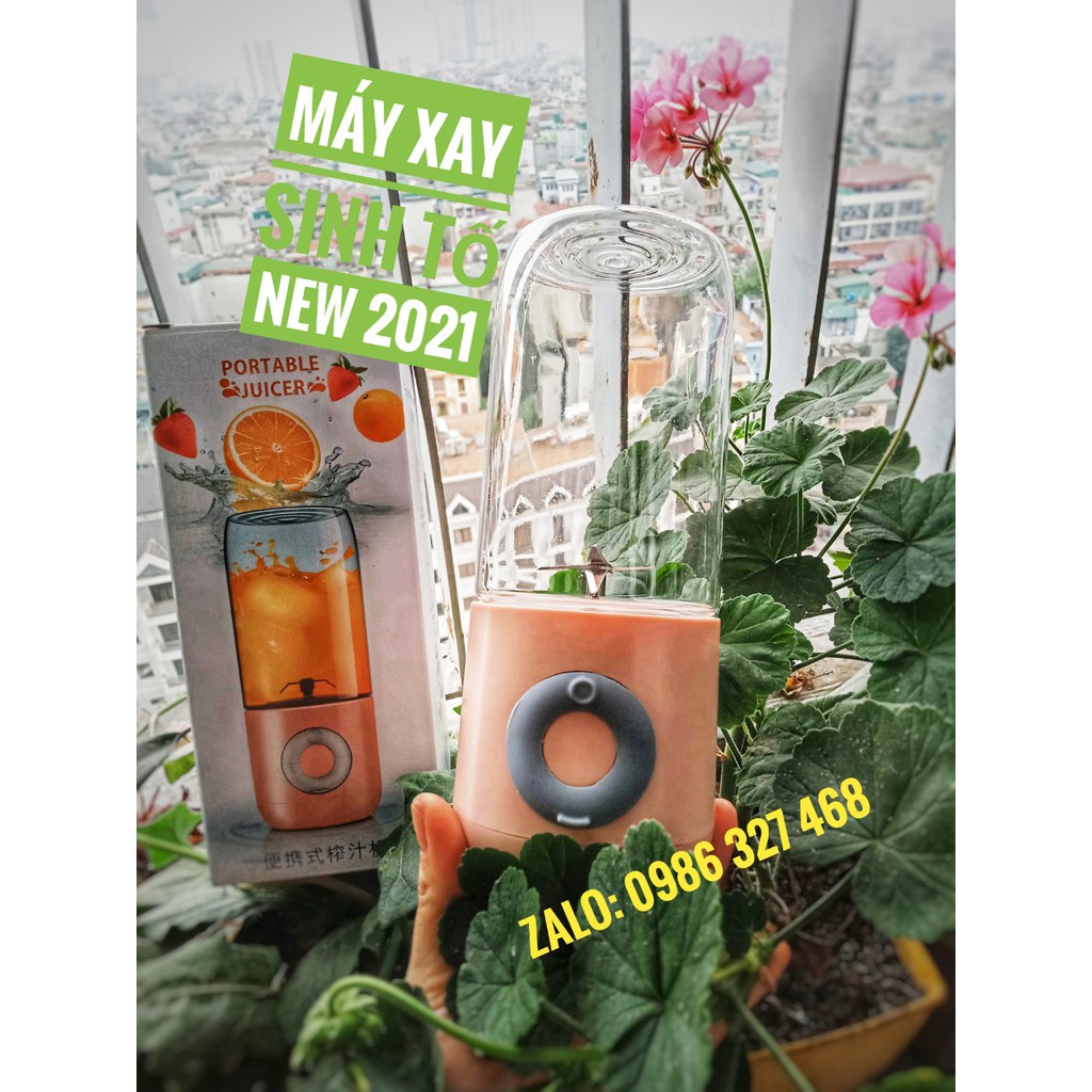 Siêu- Rẻ Máy xay sinh tố mini cầm tay pin sạc usb dung tích 500ml