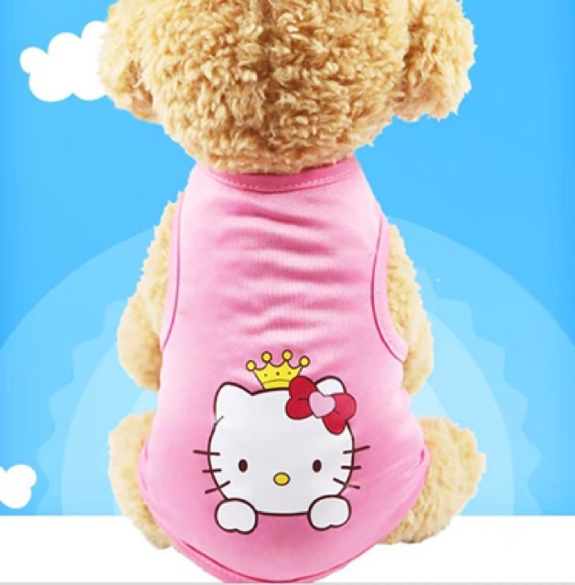 ÁO THUN MỎNG THOÁNG KHÍ THỜI TRANG MÙA HÈ XINH XẮN CHO THÚ CƯNG HÌNH KITTY