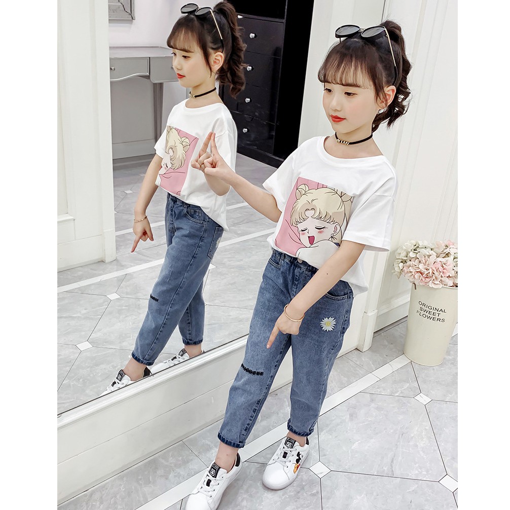 Áo phông thủy thủ mặt trăng siêu cute dành cho bé gái lớn