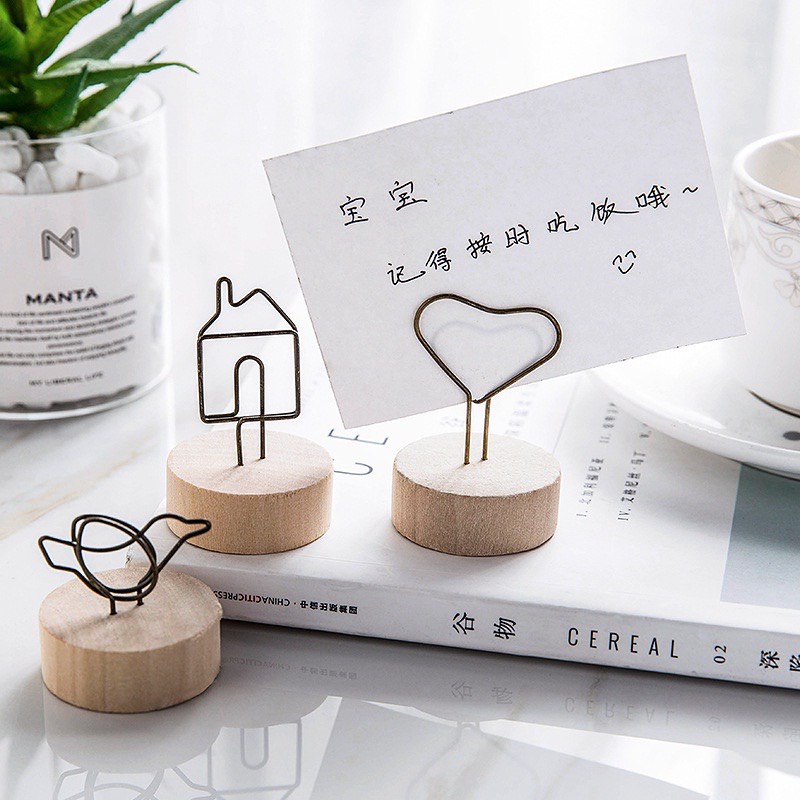 Kẹp Gỗ, Kẹp Gắn Ảnh Đế Gỗ Decor Trang Trí Để Bàn, Treo Postcard, Stiker, Thiệp Hoa Khô - Kho Đồ Gỗ Hà Nội