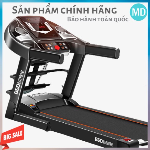 Máy chạy bộ giá rẻ tích hợp đánh bụng, máy chạy đa năng tại nhà có chức năng nghe nhạc chống ồn