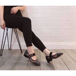 Giày cao gót 5cm quai chấm bi