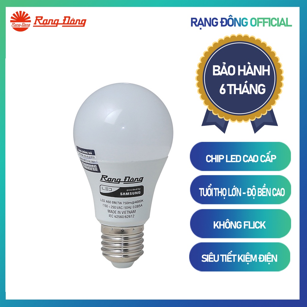 Bóng LED Bulb đổi màu A60/7W E27