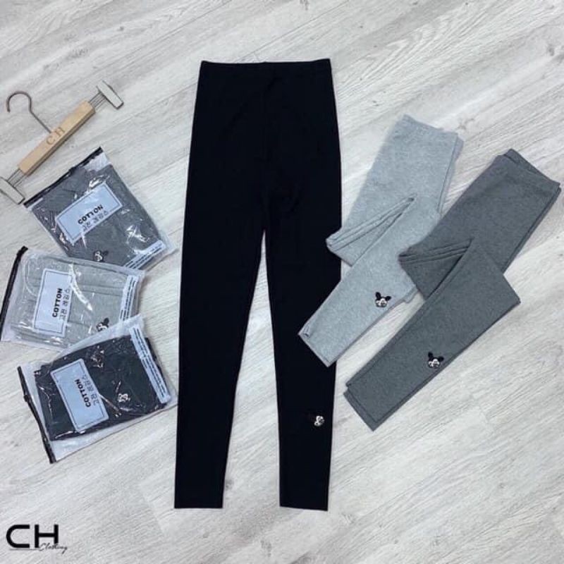 Quần legging len tăm hình mickey