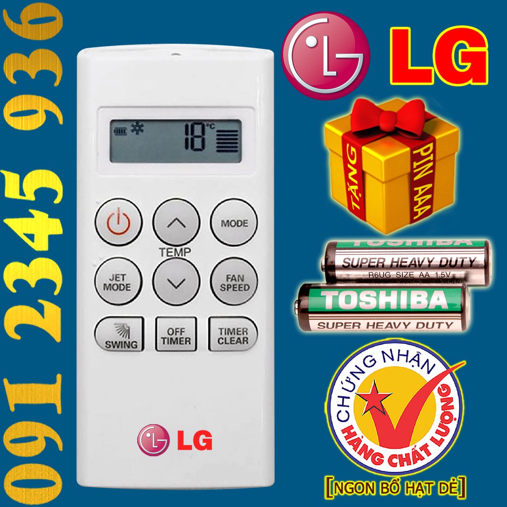 Remote Điều khiển Điều hòa Máy lạnh LG &quot;HÀNG ĐẸP&quot;. (Mẫu số 9)