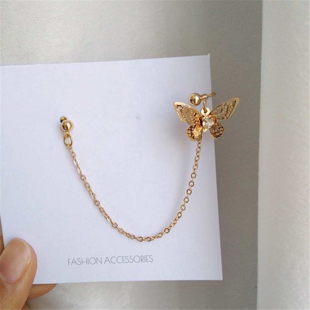 1 Khuyên Tai Hình Bướm Thời Trang Hàn Quốc Xinh Xắn