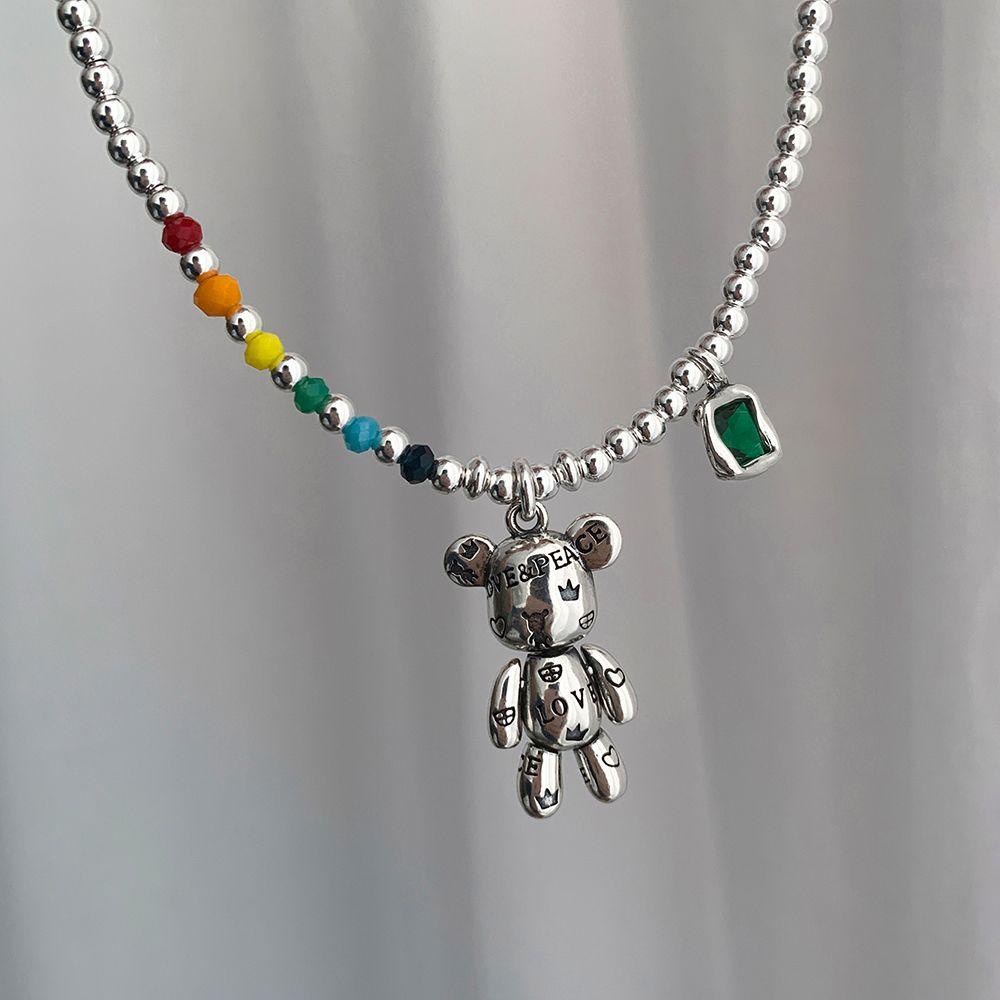 Vòng cổ Thép Titan Mặt Hình Hoạt Hình Đơn Giản Thời Trang Hàn Quốc