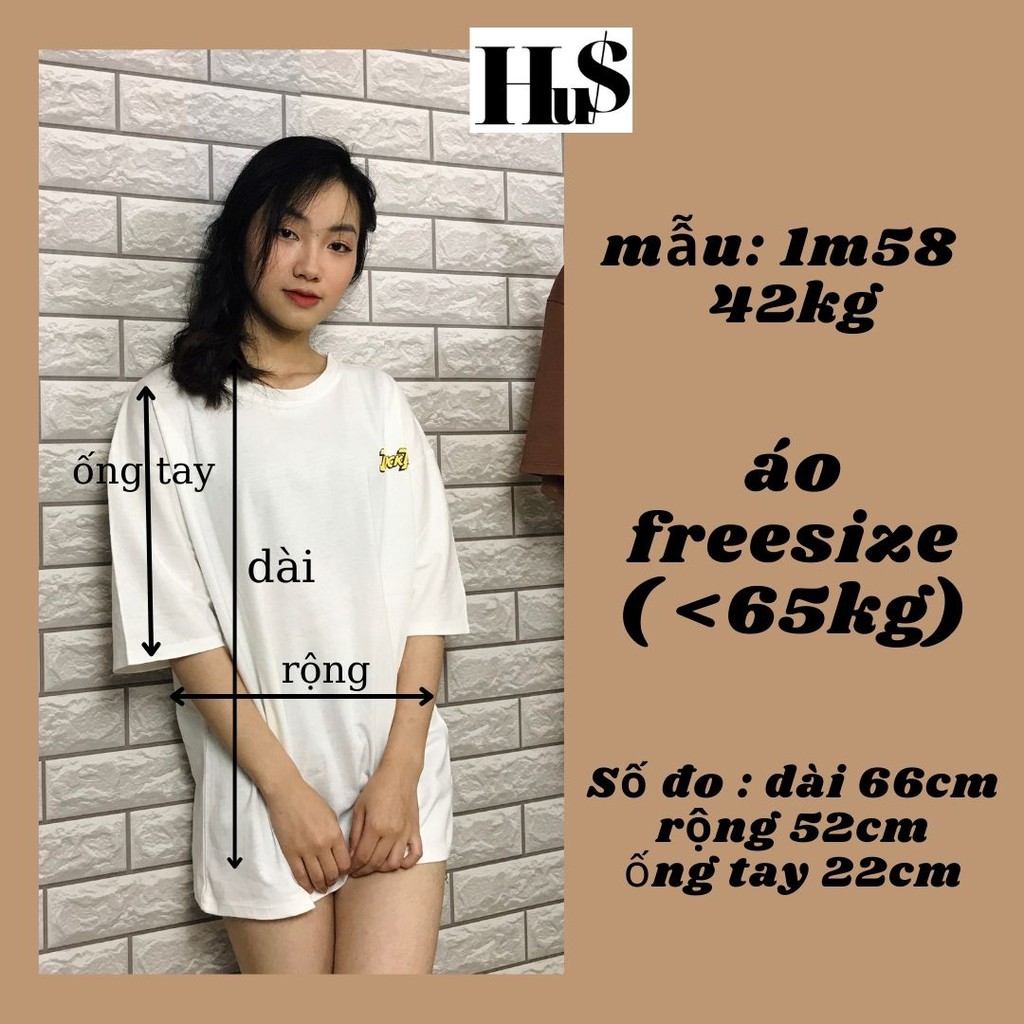 Áo phông tay lỡ nữ freesize form rộng giáu quần hình con vịt sau lưng sang chảnh