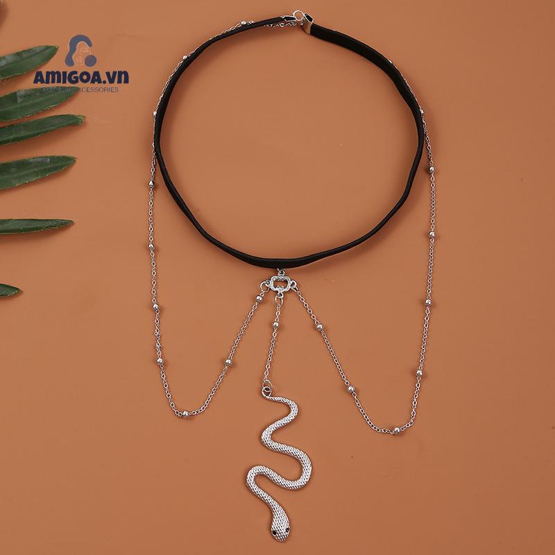 ✨✨Chuỗi dây đeo đùi nhiều lớp co giãn màu sắc quyến rũ thời trang cho nữ