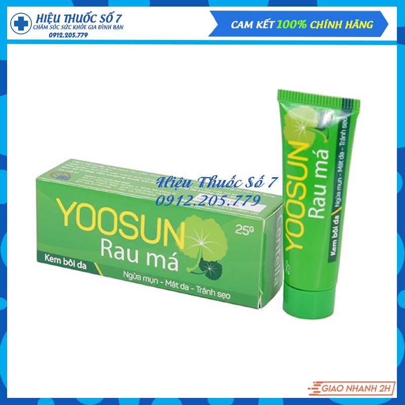 Yoosun rau má 25g, Kem bôi ngứa da tay, Rôm sảy làm dịu mát da (Date mới)