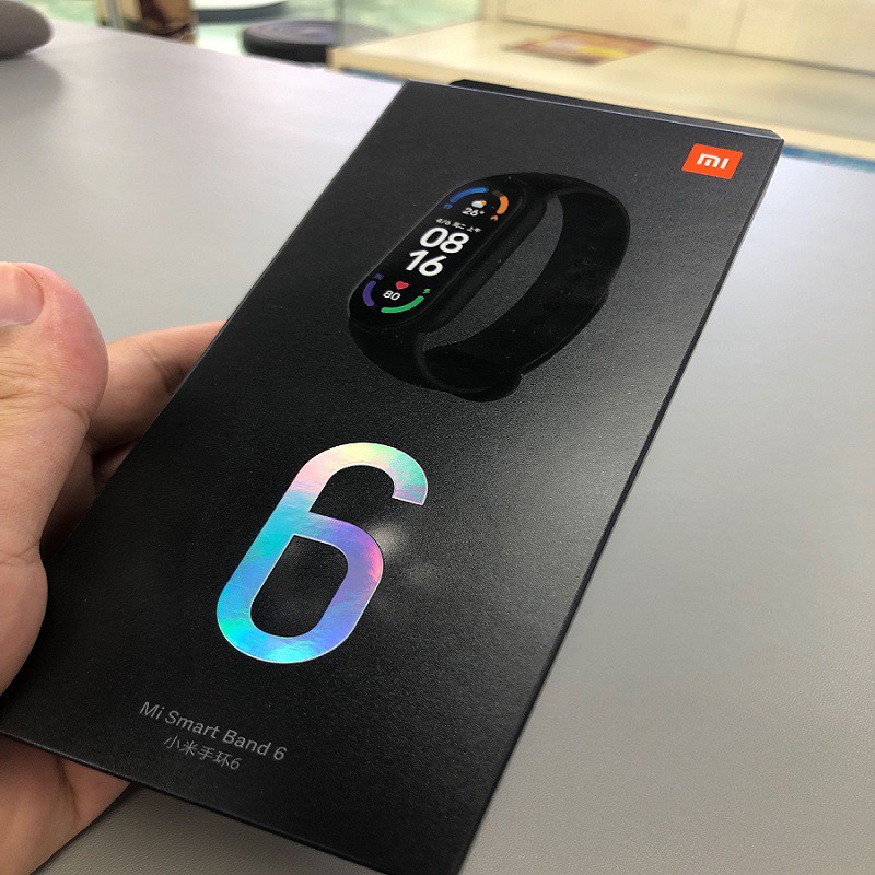 Vòng đeo tay thông minh Xiaomi Mi band 6 - Vòng tay theo dõi sức khoẻ, tập luyện thể thao - Màu đen