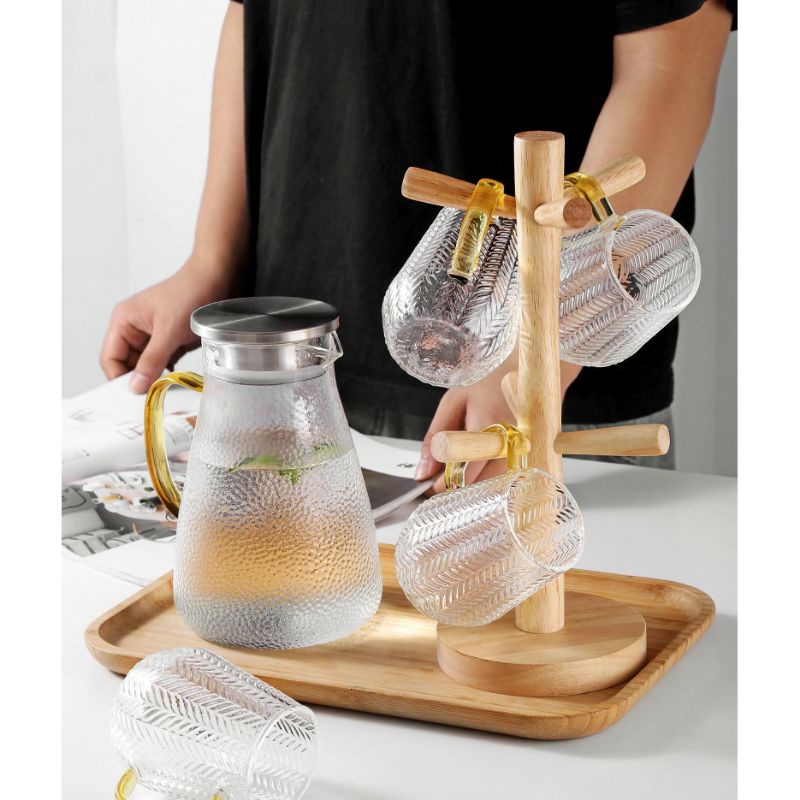 Kệ treo ly- giá treo cốc bằng gỗ tạo hình cây