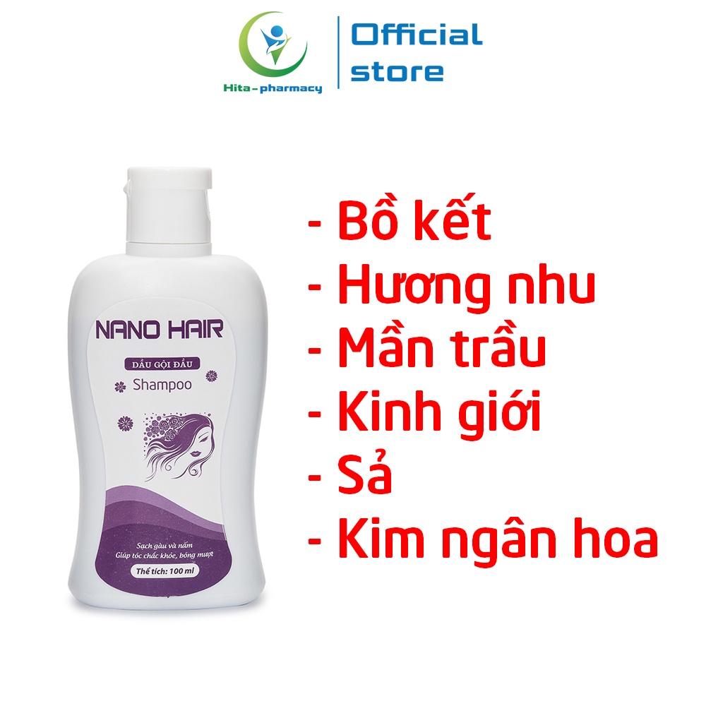 Dầu gội đầu Nano Hair Shampoo MT Pharco thảo dược sạch gầu và nấm 100ml