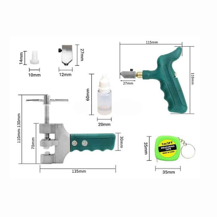 Bộ Dụng Cụ Cắt Gạch Men Cắt Kính