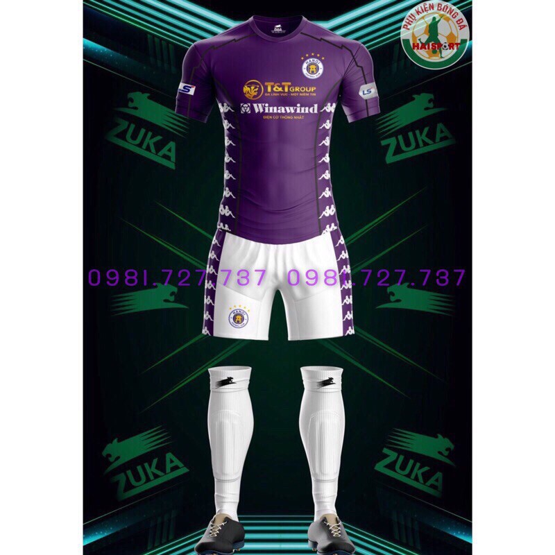 Quần áo bóng đá CLB Hà Nội FC mùa giải 2021 ( Màu tím )