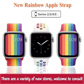 Dây Đeo Tay Thay Thế Chất Liệu Silicon Màu Sắc Nổi Bật Cho for Apple Watch