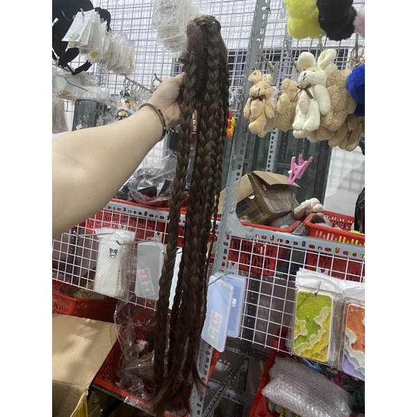 Tóc giả ngoặm tết rít 70cm  ❤️ free ship 50k❤️hàng cao cấp