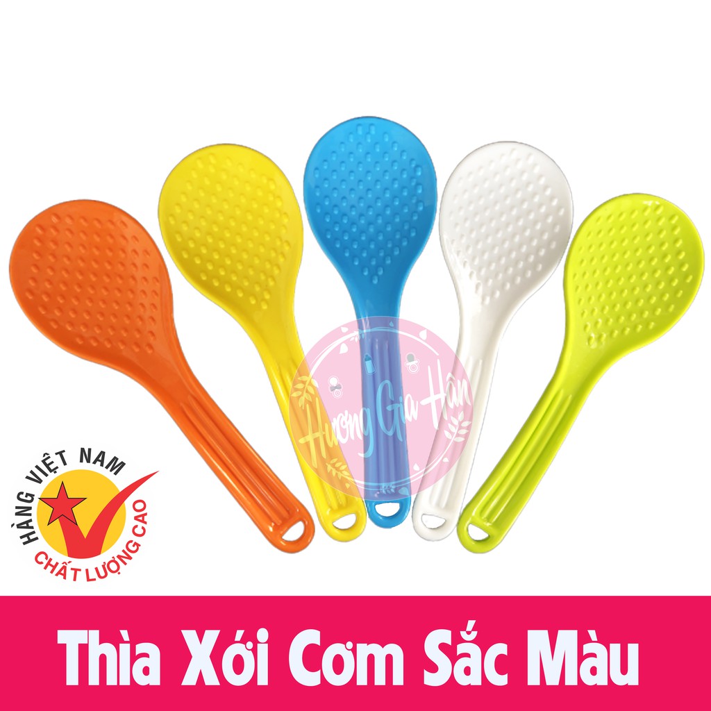 Thìa Xới Cơm Sắc Màu - Made in Việt Nam (Giao Màu Ngẫu Nhiên)