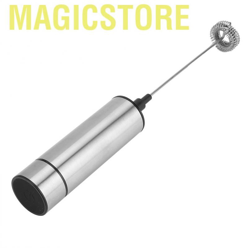 Magicstore Sweetbaby Battery Powered Handheld Electric Milk Frother Double Spring Whisk Coffee Foam Maker