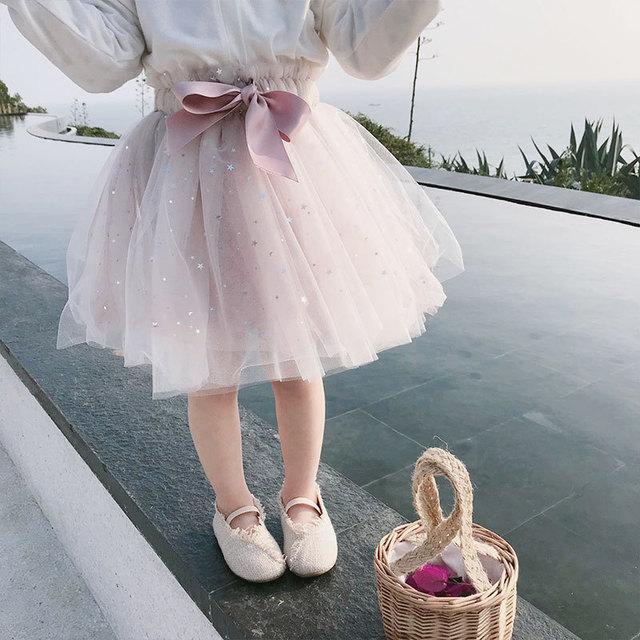 Chân Váy Lưới Ngắn Phong Cách Phương Tây Kiểu Mới Dành Cho Bé Gái