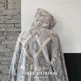 [OBES] Áo hoodie nỉ họa tiết Hip-hop logo sweatshirt