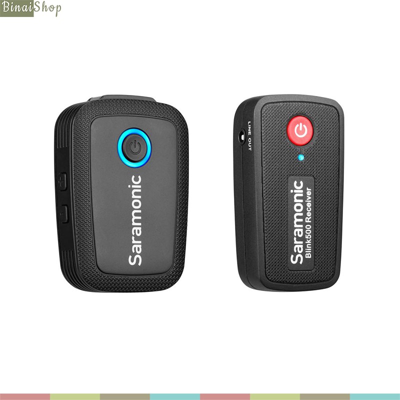 Saramonic Blink500 B1- Micro Gài Áo Cho Máy Ảnh, Máy Quay, Sóng 2.4G, Cự Ly 50m, Pin 5h Liên Tục