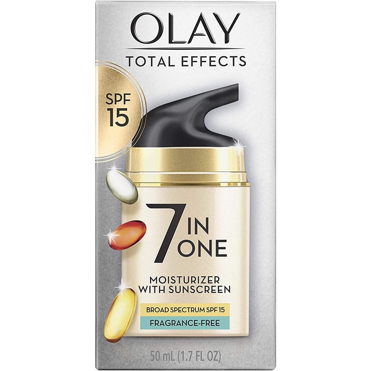 Kem Olay Total Effects, 7 in 1 Moisturizer with sunscreen, Fragrance Free, SPF 15, 7 oz (50ml)
