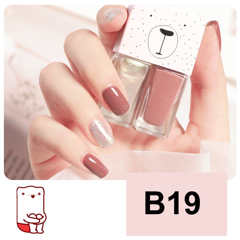 [Tuyển sỉ] Full Set 2 Chai Sơn Móng Tay Nhũ + Lì Fairy's Gift 2*6ML Mầu B16 - B30