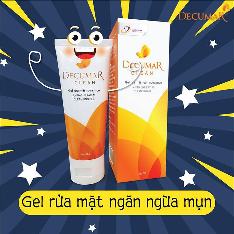 Gel rửa mặt Decumar Advanced 100 gram - Giúp giảm nhờn dành cho da mụn, sạch sâu, dịu nhẹ SUA RUA MAT DECURMAR /DECUMAR