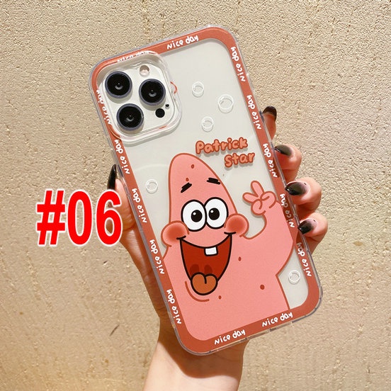 Casing Xiaomi Mi 11T 11 10T 9 8 A3 A2 SE POCO M4 M3 5G Note 10 Lite Pro 5G 9T K20 SpongeBob Patrick Star Style Airbag Shockproof Tpu Clear Soft Phone Case Full Back Cover HLE 05