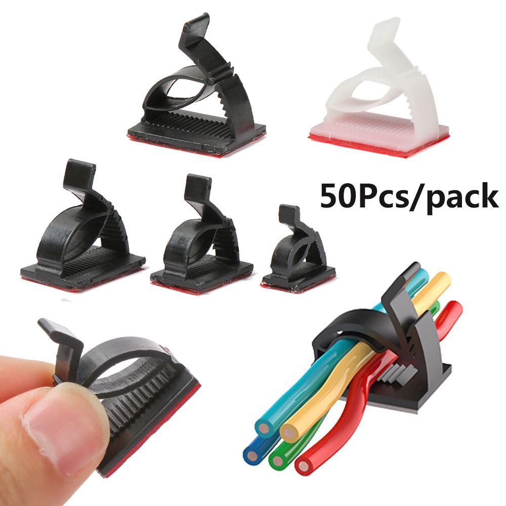 Bộ 50 Kẹp Giữ Dây Cáp Tự Dính Chắc Chắn Tiện Dụng