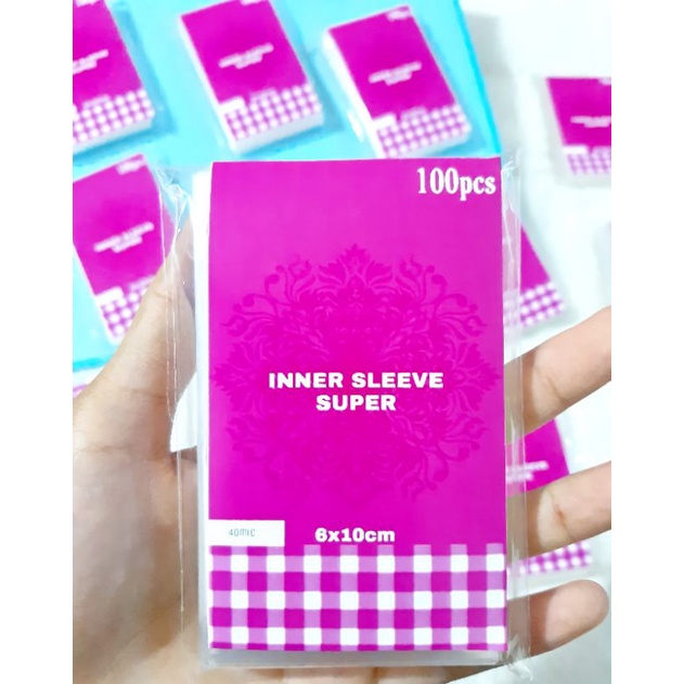 Set 100 Bao Tay Trong Suốt Không Đóng Dấu & Niêm Phong Siêu Kín | Thẻ Ảnh Bảo Vệ Bằng Nhựa | Tay Áo Trong PC Không Phải Sustan Thạch Anh Tím Thạch Anh Tím