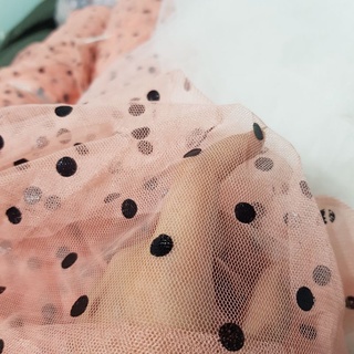 Voan Lưới Chấm Bi