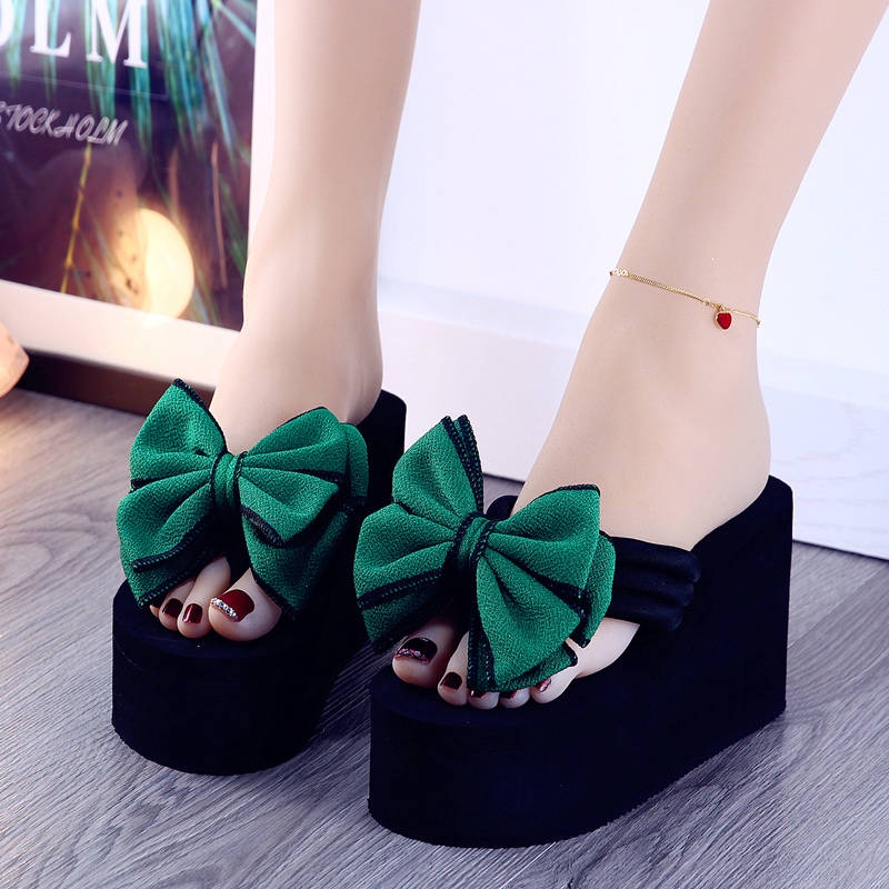 Dép Xỏ Ngón Đế Dày Cao Gót Thời Trang Đi Biển Mùa Hè Mới