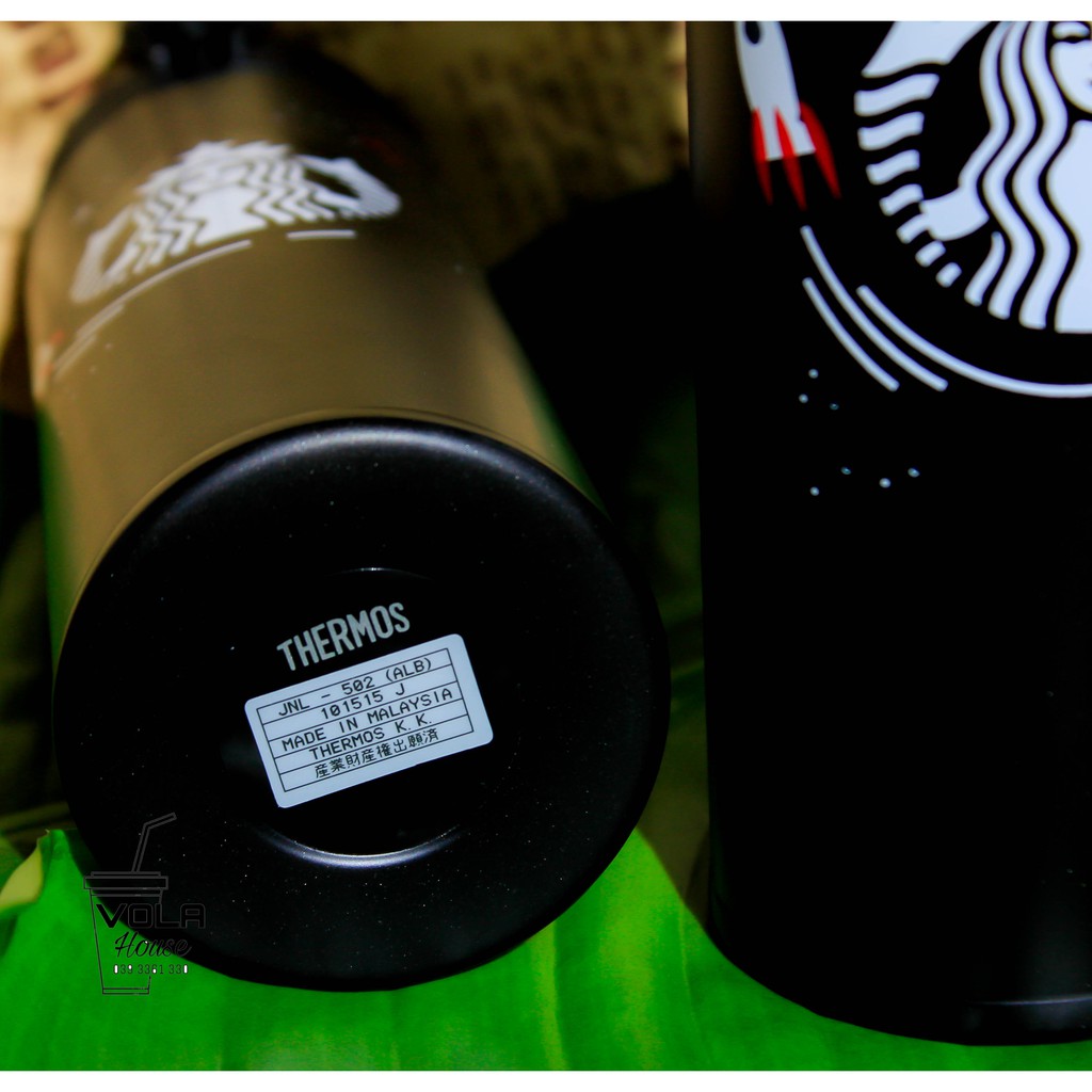 Bình giữ nhiệt chính hãng Starbucks Rocket đen nhám Dung tích 500ml