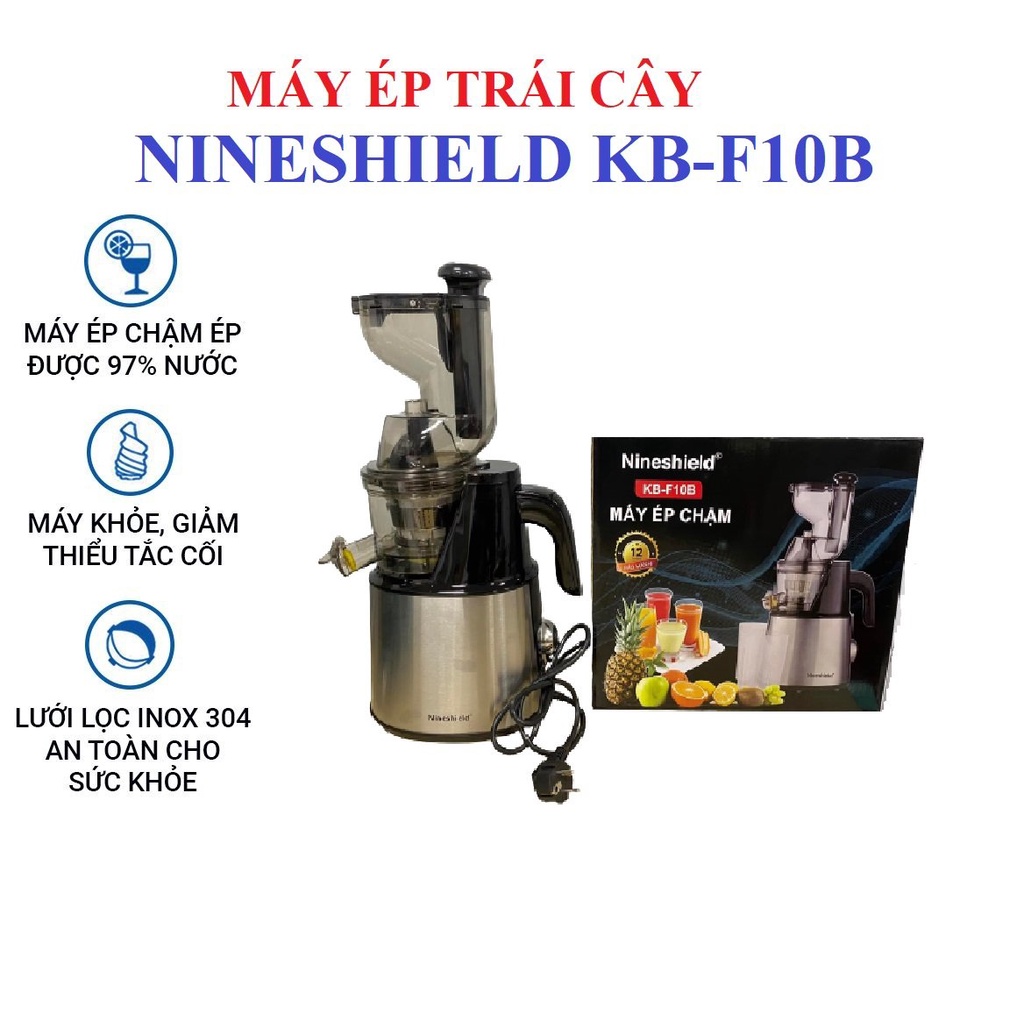 [Mã ELHA22 giảm 6% đơn 300K] MÁY ÉP CHẬM NINESHIELD KB-F10B THIẾT KẾ THÔNG MINH VẬN HÀNG ÊM ÁI